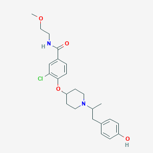 3-chloro-4-({1-[2-(4-hydroxyphenyl)-1-methylethyl]-4-piperidinyl}oxy)-N-(2-methoxyethyl)benzamide