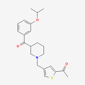 molecular formula C22H27NO3S B5984061 1-(4-{[3-(3-isopropoxybenzoyl)-1-piperidinyl]methyl}-2-thienyl)ethanone 