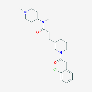 molecular formula C23H34ClN3O2 B5984066 3-{1-[(2-chlorophenyl)acetyl]-3-piperidinyl}-N-methyl-N-(1-methyl-4-piperidinyl)propanamide 