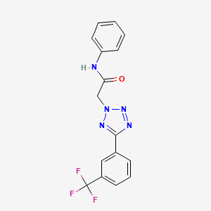 N-phenyl-2-{5-[3-(trifluoromethyl)phenyl]-2H-tetrazol-2-yl}acetamide