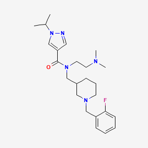 N-[2-(dimethylamino)ethyl]-N-{[1-(2-fluorobenzyl)-3-piperidinyl]methyl}-1-isopropyl-1H-pyrazole-4-carboxamide