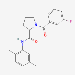 N-(2,5-dimethylphenyl)-1-(3-fluorobenzoyl)prolinamide