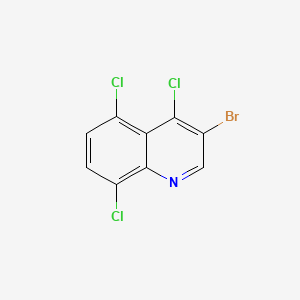 molecular formula C9H3BrCl3N B598412 3-Bromo-4,5,8-trichloroquinoline CAS No. 1204811-51-7