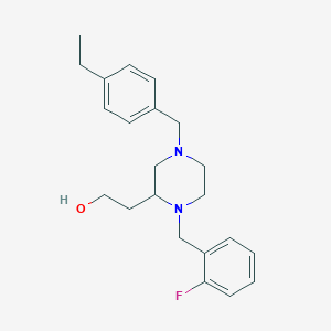 molecular formula C22H29FN2O B5984125 2-[4-(4-ethylbenzyl)-1-(2-fluorobenzyl)-2-piperazinyl]ethanol 