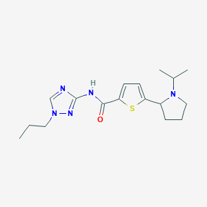 5-(1-isopropyl-2-pyrrolidinyl)-N-(1-propyl-1H-1,2,4-triazol-3-yl)-2-thiophenecarboxamide