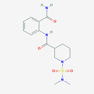 molecular formula C15H22N4O4S B5984156 N-[2-(aminocarbonyl)phenyl]-1-[(dimethylamino)sulfonyl]-3-piperidinecarboxamide 