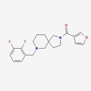 molecular formula C20H22F2N2O2 B5984162 7-(2,3-difluorobenzyl)-2-(3-furoyl)-2,7-diazaspiro[4.5]decane 