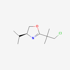 molecular formula C10H18ClNO B598417 (S)-2-(1-Chloro-2-methyl-2-propanyl)-4-isopropyl-4,5-dihydrooxazole CAS No. 1199225-39-2