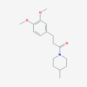 molecular formula C17H25NO3 B5984180 1-[3-(3,4-dimethoxyphenyl)propanoyl]-4-methylpiperidine 