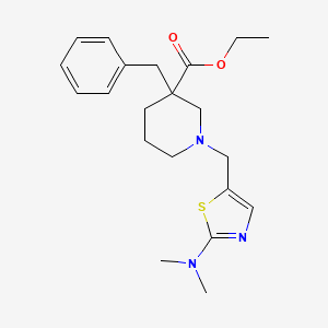 ethyl 3-benzyl-1-{[2-(dimethylamino)-1,3-thiazol-5-yl]methyl}-3-piperidinecarboxylate