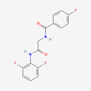 molecular formula C15H11F3N2O2 B5984200 N-{2-[(2,6-difluorophenyl)amino]-2-oxoethyl}-4-fluorobenzamide 