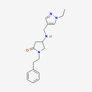 4-{[(1-ethyl-1H-pyrazol-4-yl)methyl]amino}-1-(2-phenylethyl)-2-pyrrolidinone