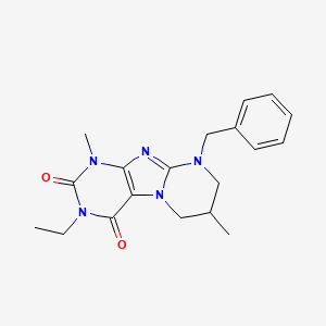 9-benzyl-3-ethyl-1,7-dimethyl-6,7,8,9-tetrahydropyrimido[2,1-f]purine-2,4(1H,3H)-dione