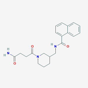 N-{[1-(4-amino-4-oxobutanoyl)-3-piperidinyl]methyl}-1-naphthamide