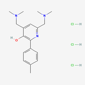 molecular formula C18H28Cl3N3O B5984235 4,6-bis[(dimethylamino)methyl]-2-(4-methylphenyl)-3-pyridinol trihydrochloride 