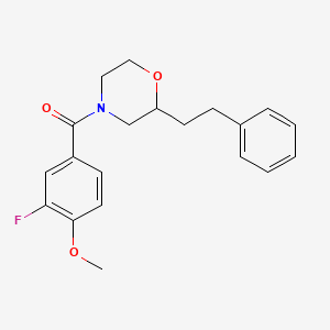 molecular formula C20H22FNO3 B5984246 4-(3-fluoro-4-methoxybenzoyl)-2-(2-phenylethyl)morpholine 