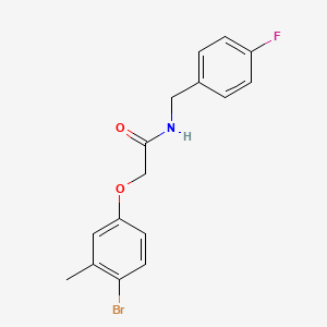 2-(4-bromo-3-methylphenoxy)-N-(4-fluorobenzyl)acetamide