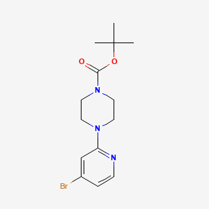 molecular formula C14H20BrN3O2 B598427 叔丁基-4-(4-溴吡啶-2-基)哌嗪-1-甲酸酯 CAS No. 1197294-80-6