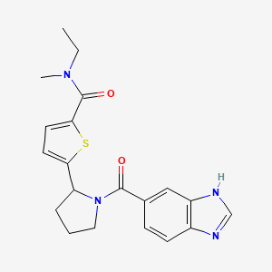 5-[1-(1H-benzimidazol-5-ylcarbonyl)-2-pyrrolidinyl]-N-ethyl-N-methyl-2-thiophenecarboxamide