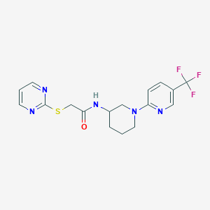 2-(2-pyrimidinylthio)-N-{1-[5-(trifluoromethyl)-2-pyridinyl]-3-piperidinyl}acetamide