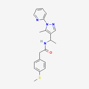 N-{1-[5-methyl-1-(2-pyridinyl)-1H-pyrazol-4-yl]ethyl}-2-[4-(methylthio)phenyl]acetamide