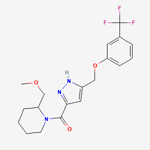 2-(methoxymethyl)-1-[(5-{[3-(trifluoromethyl)phenoxy]methyl}-1H-pyrazol-3-yl)carbonyl]piperidine