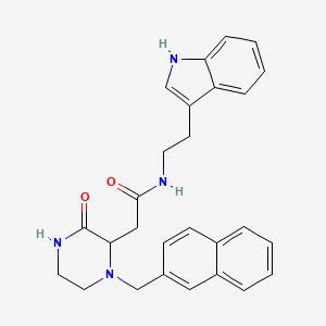 N-[2-(1H-indol-3-yl)ethyl]-2-[1-(2-naphthylmethyl)-3-oxo-2-piperazinyl]acetamide