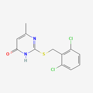 molecular formula C12H10Cl2N2OS B5984369 2-[(2,6-dichlorobenzyl)thio]-6-methyl-4(3H)-pyrimidinone 