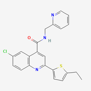 6-chloro-2-(5-ethyl-2-thienyl)-N-(2-pyridinylmethyl)-4-quinolinecarboxamide