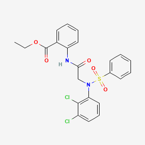ethyl 2-{[N-(2,3-dichlorophenyl)-N-(phenylsulfonyl)glycyl]amino}benzoate