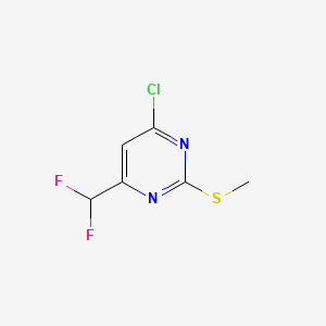 molecular formula C6H5ClF2N2S B598445 4-氯-6-(二氟甲基)-2-(甲硫基)嘧啶 CAS No. 1204298-68-9