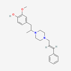 molecular formula C23H30N2O2 B5984452 2-methoxy-4-{2-[4-(3-phenyl-2-propen-1-yl)-1-piperazinyl]propyl}phenol 