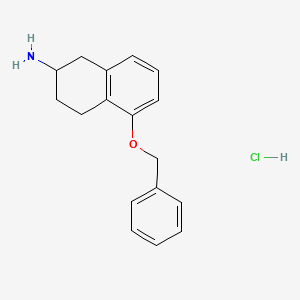 B598446 5-(Benzyloxy)-1,2,3,4-tetrahydronaphthalen-2-amine hydrochloride CAS No. 1199782-76-7