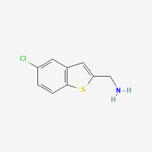 B598447 (5-Chloro-1-benzothiophen-2-yl)methanamine CAS No. 165735-62-6