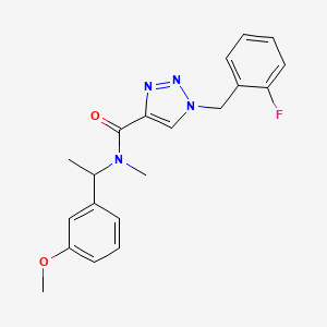 1-(2-fluorobenzyl)-N-[1-(3-methoxyphenyl)ethyl]-N-methyl-1H-1,2,3-triazole-4-carboxamide