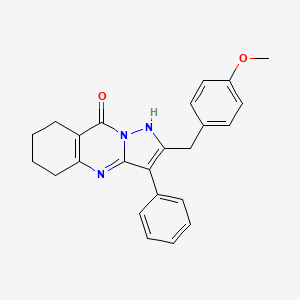 molecular formula C24H23N3O2 B5984483 2-(4-methoxybenzyl)-3-phenyl-5,6,7,8-tetrahydropyrazolo[5,1-b]quinazolin-9(4H)-one 