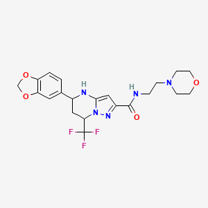 5-(1,3-benzodioxol-5-yl)-N-[2-(4-morpholinyl)ethyl]-7-(trifluoromethyl)-4,5,6,7-tetrahydropyrazolo[1,5-a]pyrimidine-2-carboxamide