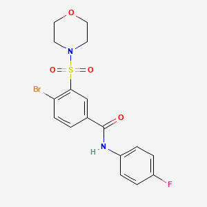4-bromo-N-(4-fluorophenyl)-3-(4-morpholinylsulfonyl)benzamide