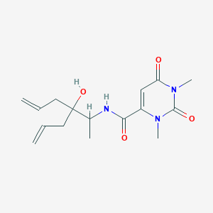 N-(2-allyl-2-hydroxy-1-methyl-4-penten-1-yl)-1,3-dimethyl-2,6-dioxo-1,2,3,6-tetrahydro-4-pyrimidinecarboxamide