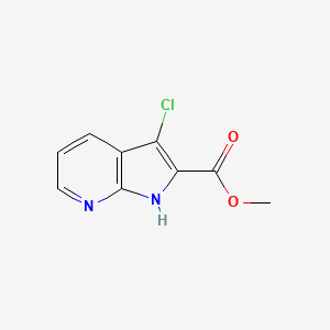 molecular formula C9H7ClN2O2 B598452 methyl 3-chloro-1H-pyrrolo[2,3-b]pyridine-2-carboxylate CAS No. 1204475-99-9