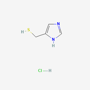molecular formula C4H7ClN2S B598454 1H-咪唑-5-甲硫醇盐酸盐 CAS No. 17496-21-8