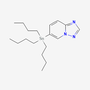 molecular formula C18H31N3Sn B598455 6-三丁基锡基[1,2,4]三唑并[1,5-a]吡啶 CAS No. 1204580-82-4