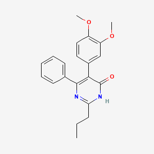 molecular formula C21H22N2O3 B5984559 5-(3,4-dimethoxyphenyl)-6-phenyl-2-propyl-4(3H)-pyrimidinone 
