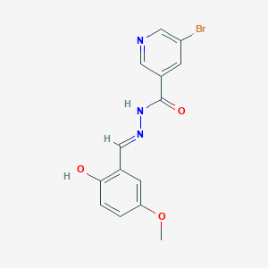 molecular formula C14H12BrN3O3 B5984566 5-bromo-N'-(2-hydroxy-5-methoxybenzylidene)nicotinohydrazide 