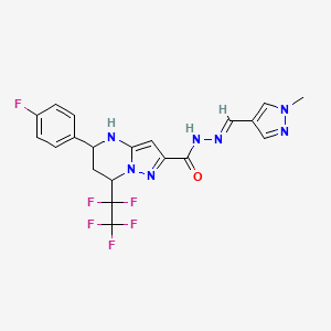 5-(4-fluorophenyl)-N'-[(1-methyl-1H-pyrazol-4-yl)methylene]-7-(pentafluoroethyl)-4,5,6,7-tetrahydropyrazolo[1,5-a]pyrimidine-2-carbohydrazide