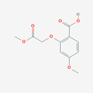 molecular formula C11H12O6 B5984574 4-methoxy-2-(2-methoxy-2-oxoethoxy)benzoic acid 