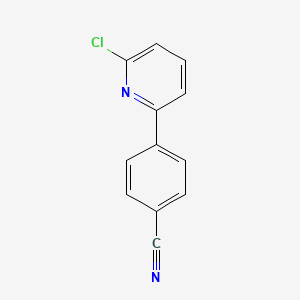 molecular formula C12H7ClN2 B598459 4-(6-Chloropyridin-2-yl)benzonitrile CAS No. 13382-57-5