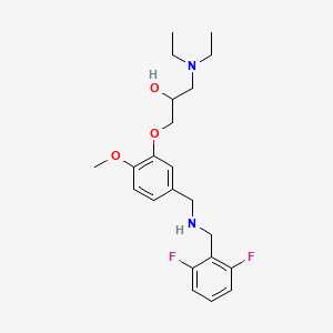 molecular formula C22H30F2N2O3 B5984590 1-(diethylamino)-3-(5-{[(2,6-difluorobenzyl)amino]methyl}-2-methoxyphenoxy)-2-propanol 