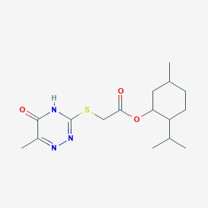 2-isopropyl-5-methylcyclohexyl [(6-methyl-5-oxo-4,5-dihydro-1,2,4-triazin-3-yl)thio]acetate