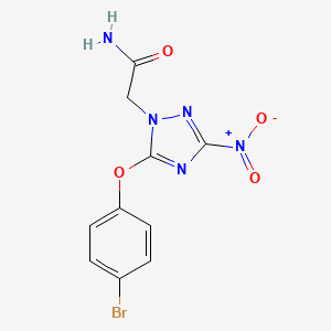 molecular formula C10H8BrN5O4 B5984603 2-[5-(4-bromophenoxy)-3-nitro-1H-1,2,4-triazol-1-yl]acetamide 